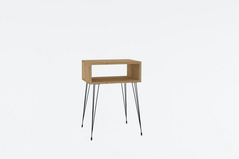 Omren Nattbord 45 cm - Eik/Sort