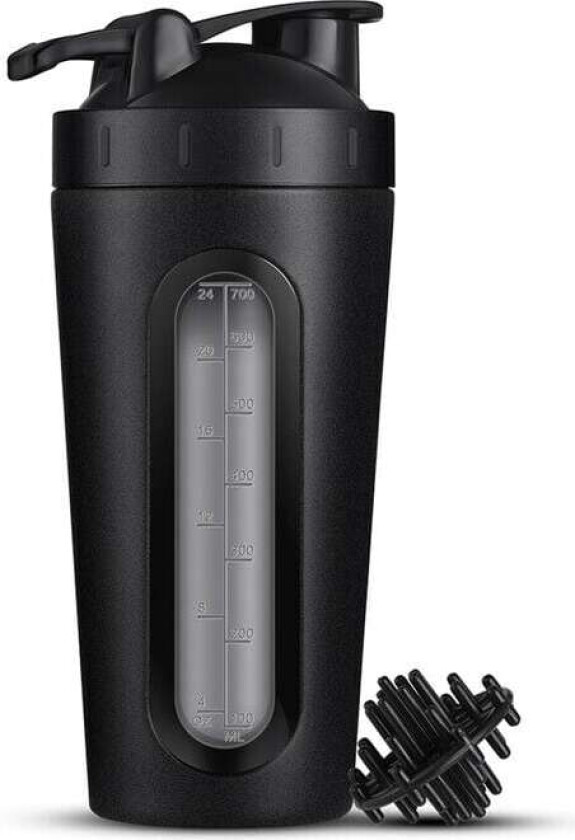 Shaker i Rustfritt Stål, 700 ml - Svart