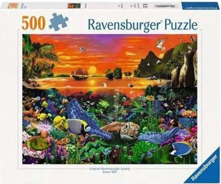 Puzzle Turtle in the Reef 500 pcs. Gulv