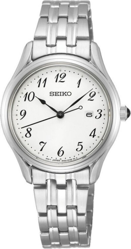 Seiko Neo Classic SUR643P1 - Kvarts - Sølv - Dameklokker - Rustfritt stål - ledd m/pin - Safir