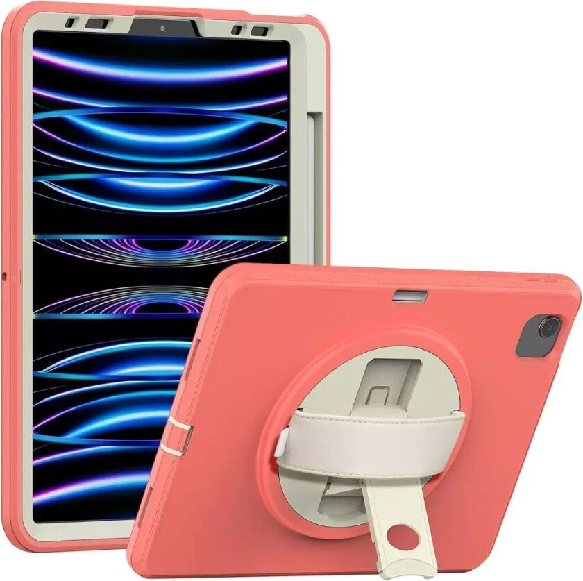 iPad Air (2022 / 2020) / Pro 11 (2022 / 2021 / 2020 / 2018) Håndverksdeksel - Kickstand & Handholder - Rød