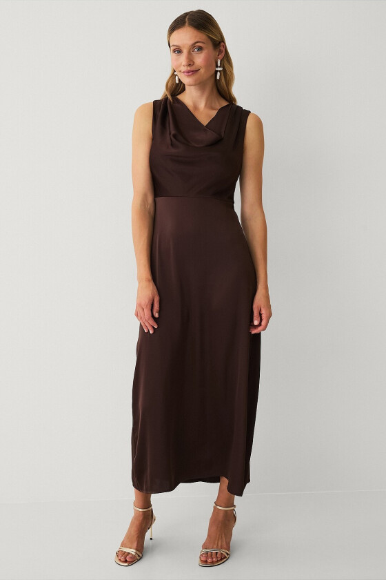 Maxikjole viRavenna Waterfall - Brun