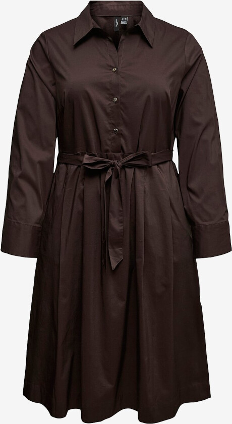 Kjole vmcFriba LS Calf - Brun