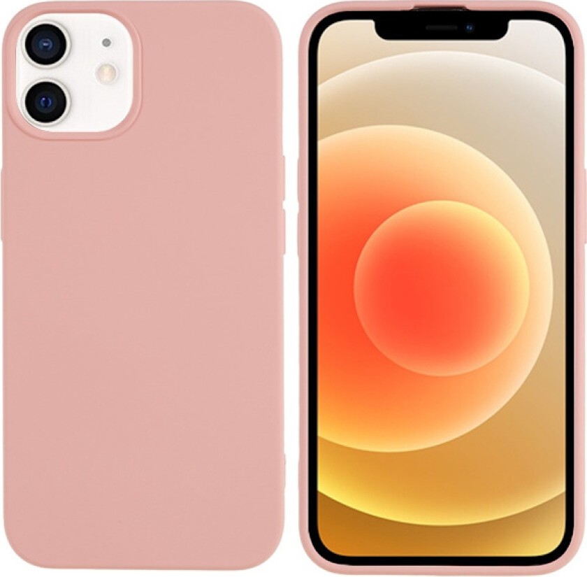 Mikrofiberfôret deksel i mykt gummi for iPhone 11 - Rosa