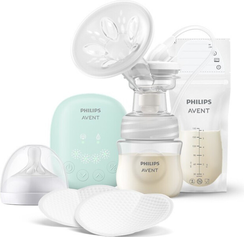 Avent Essential Kompakt Elektrisk Brystpumpe - USB-C, 4 stimuleringsnivåer, 4 pumpenivåer