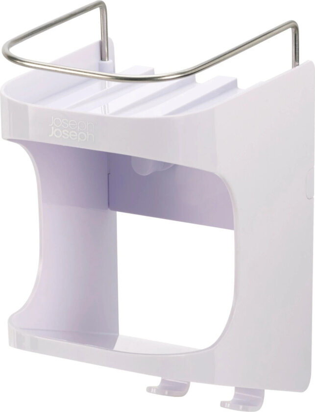 Capsule kompakt dusjhylle med 2 nivåer – 22,6x15,3x12,5 cm, ABS-plast, sugekopper – Hvit