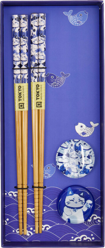 Lucky Cat spisepinnesett 2-pakning