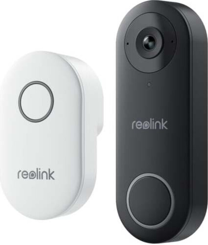 D340W Smart Wi-Fi Videoringeklokke med 2K+ Oppløsning – Svart