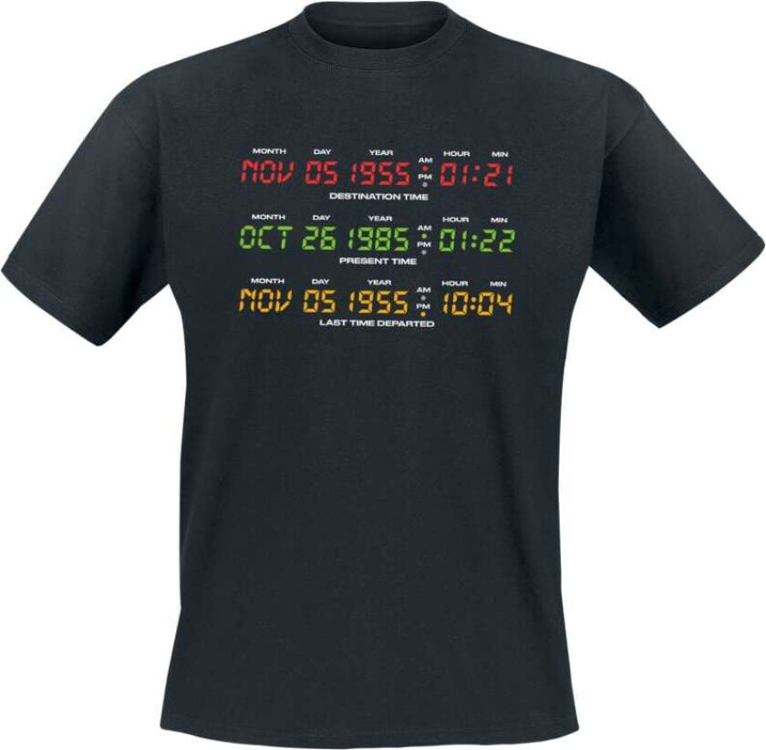 T-skjorte - Delorean Display - S til 5XL - Herrer - svart
