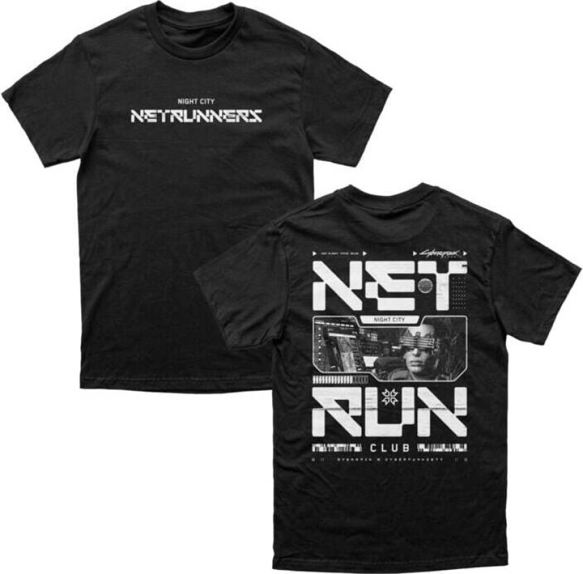 gaming T-skjorte - Net Run Club - S til XXL - Unisex - svart