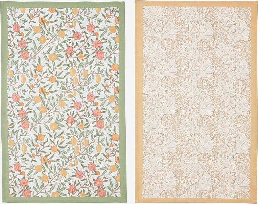 Bilde av Kjøkkenhåndklær Morris & Co Fruits & Marigold Sett med 2 - Flerfarget