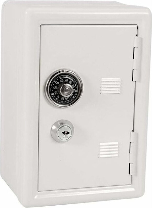 Sparebøsse Safe, Myntbank Pengeskrin Hemmelig Safe med Nøkkel for Barn og Voksne, 10 x 12 x 18cm(Hvit) Cisea