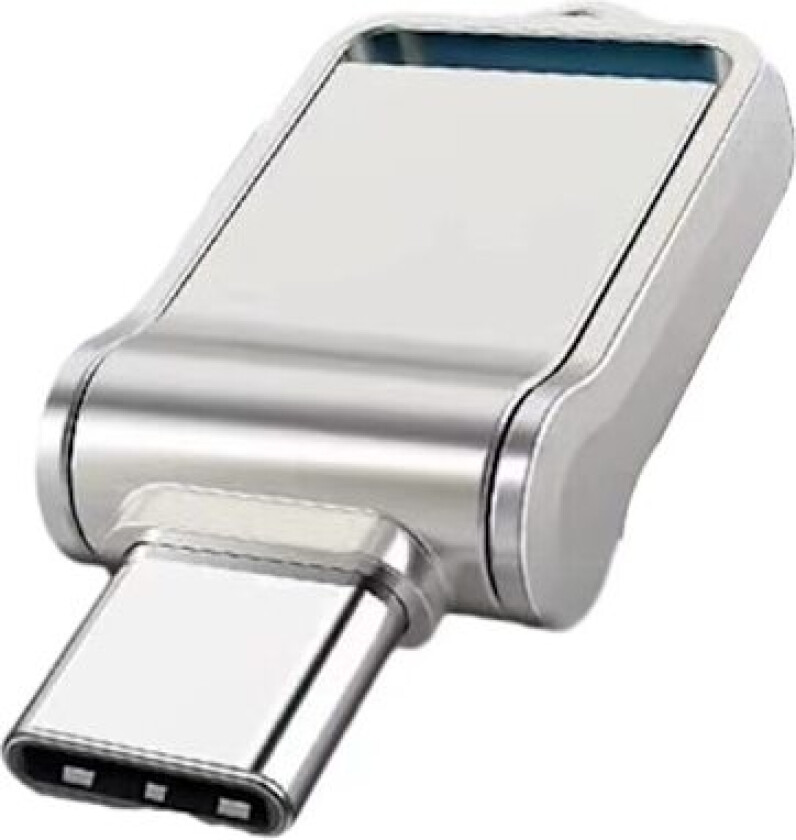 USB-minnepinne, 2TB/2000GB, USB Type C, Grå, Metallisk_max