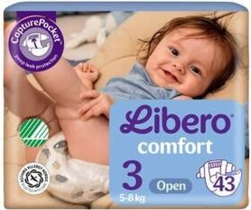 Bilde av Comfort 3 Åpen Bleie 5-8 kg - 43 stk.