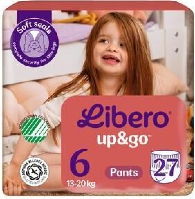 Up&Go 6 Buksebleie 13-20 kg - 27 stk.