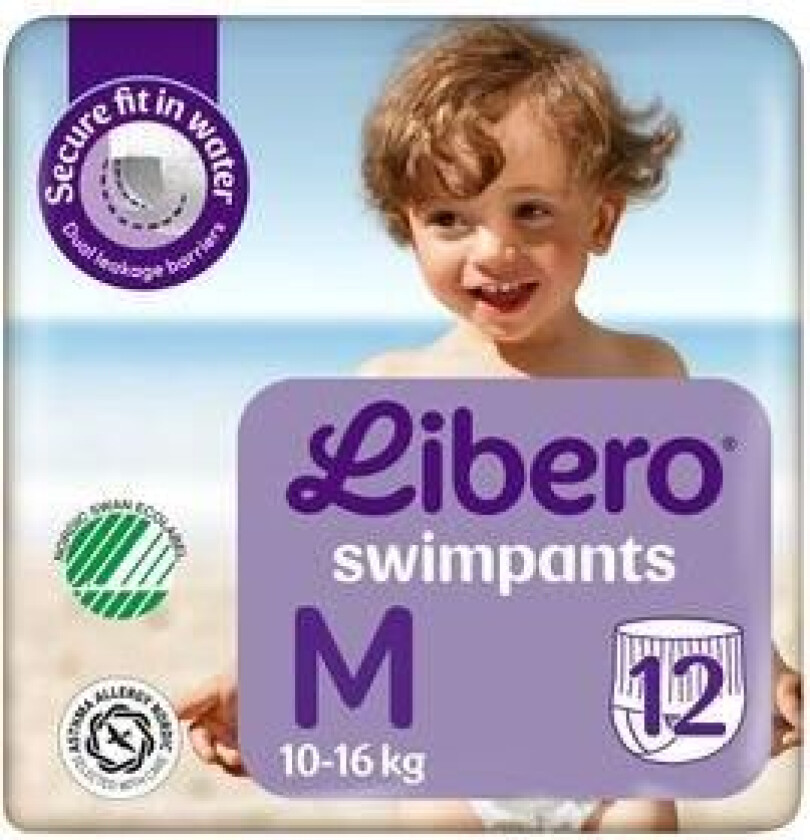 Svømmebleie Str. M, 10-16 kg - 12 stk.