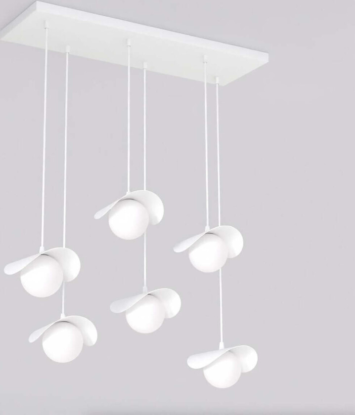 Ritual takpendel 6-lys - Hvit