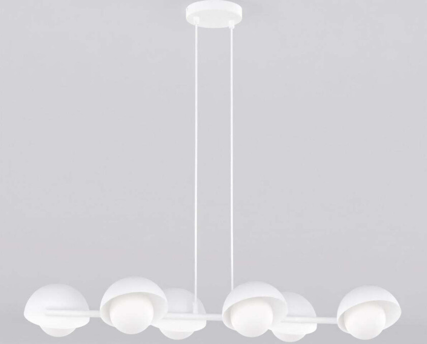 Boom takpendel 6-lys - Hvit