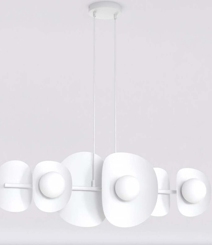 Elementi takpendel 6-lys - Hvit