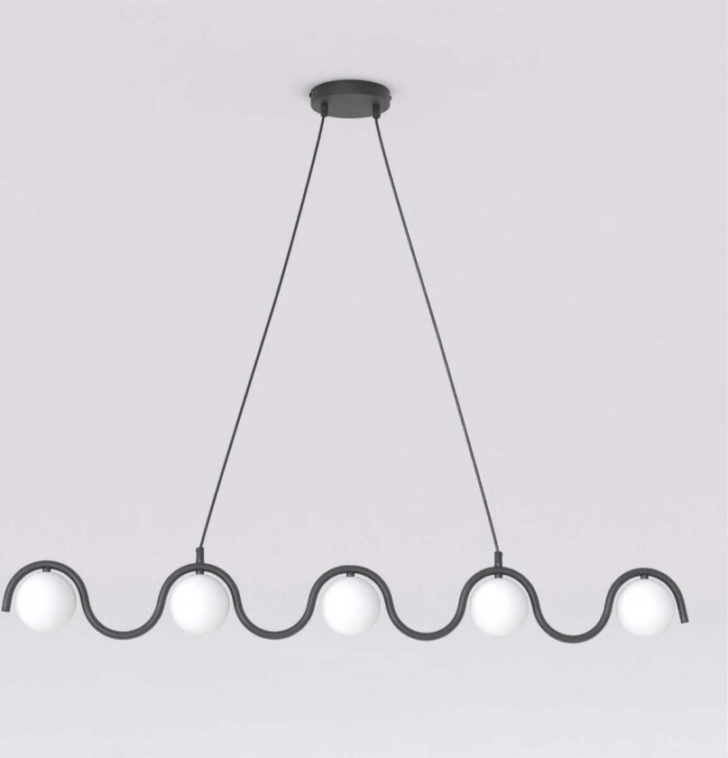 Sinus takpendel 5-lys - Svart