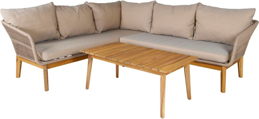 Chania loungesett 2 deler lysebrun,akasie.