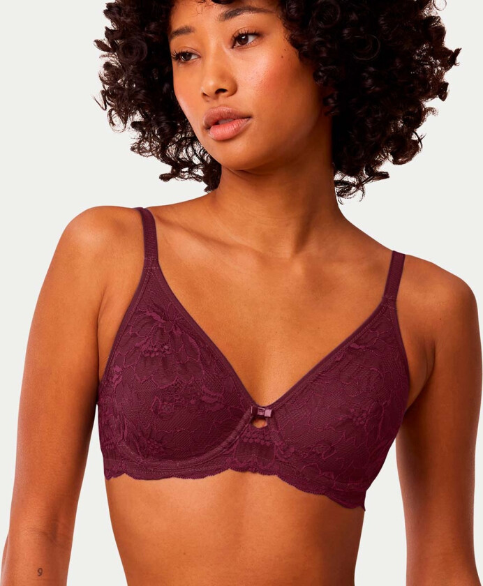 Amourette Charm W02 BH med bøyle, rød, Størrelse: 85B, Kvinner