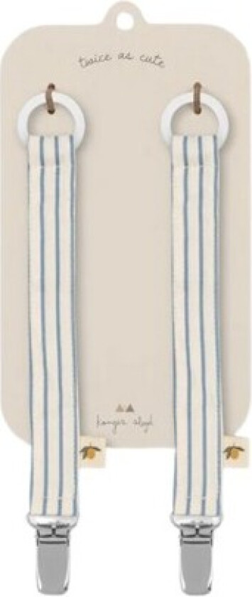 Konges Sløjd, 2-pak Smokke Snor - Bomull, Stripe Bluie