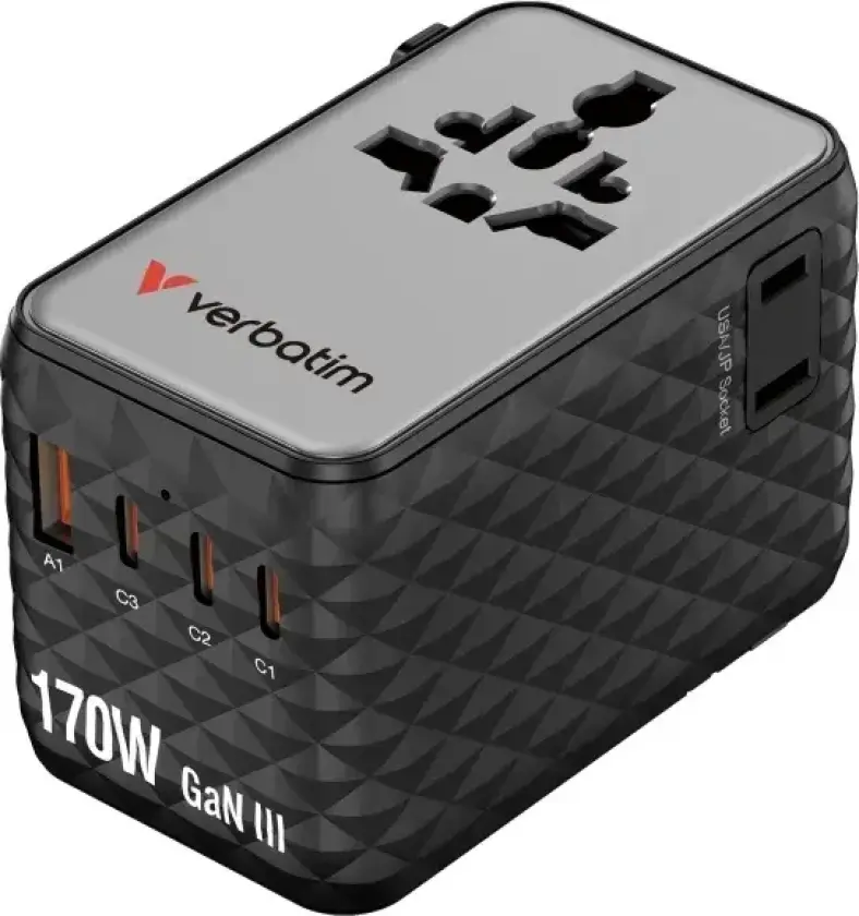 Bilde av Charge N Travel 170W Universal Travel Adapter Black