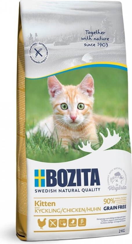 Bozita Kitten Grain Free Kylling (2 kg)