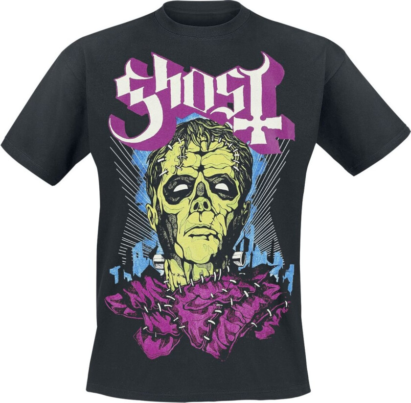 T-skjorte - Frank - Glow In The Dark - S til 5XL - Herrer - svart