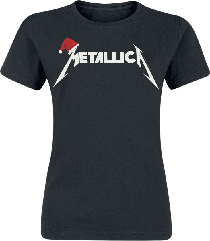 Metallica T-skjorte - Santa Hat Logo - S til XXL - Damer - svart