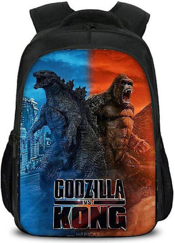 Godzilla Dinosaur Monster Skoleveske Skulder Datamaskin Ryggsekk Stor Kapasitet
