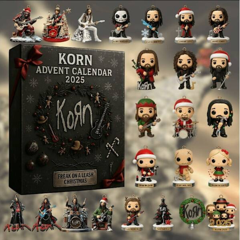 KORN Adventskalender, Akryl Nøkkelringer