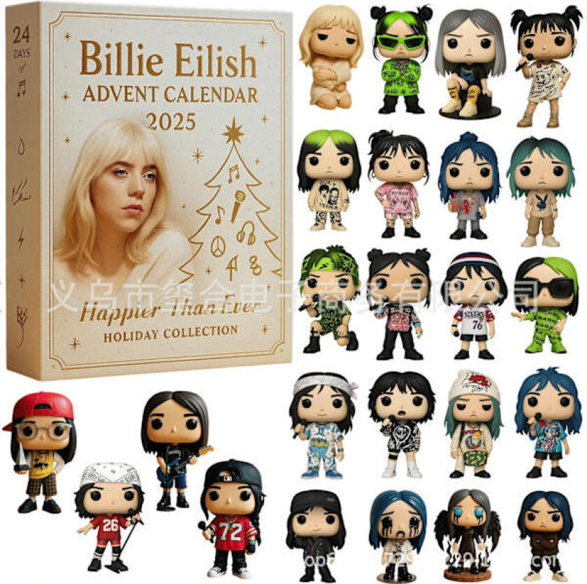 SALG Adventskalender, Julekalender, Julegave, for barn Billie Eilish 2025 Adventskalender
