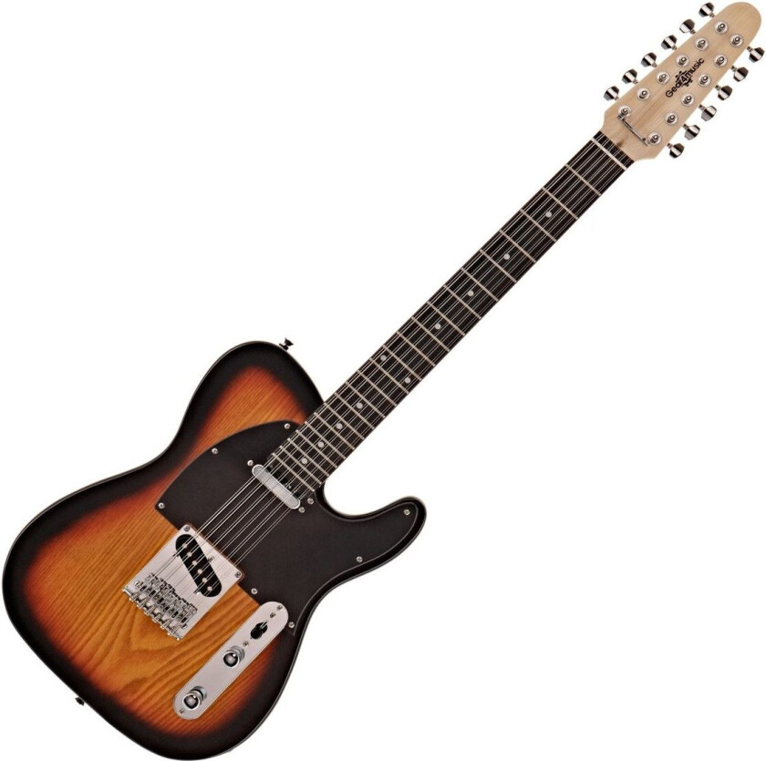 Bilde av Gear4Music Knoxville Deluxe 12-strengers Elektrisk Gitar fra Gear4music Sunburst - Nesten Nytt