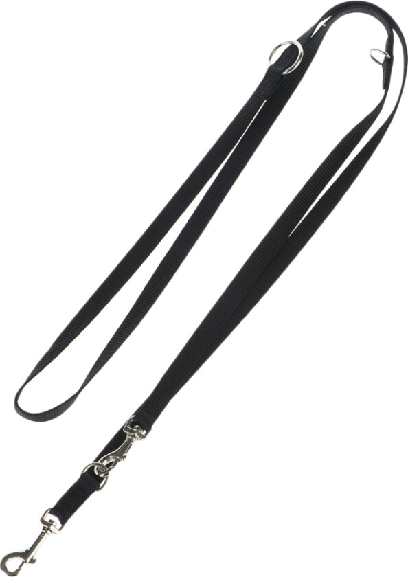 Sett: Hundehalsbånd Ecco Sport + hundebånd, svart - Halsbånd Str. S + Bånd 200 cm / 15 mm