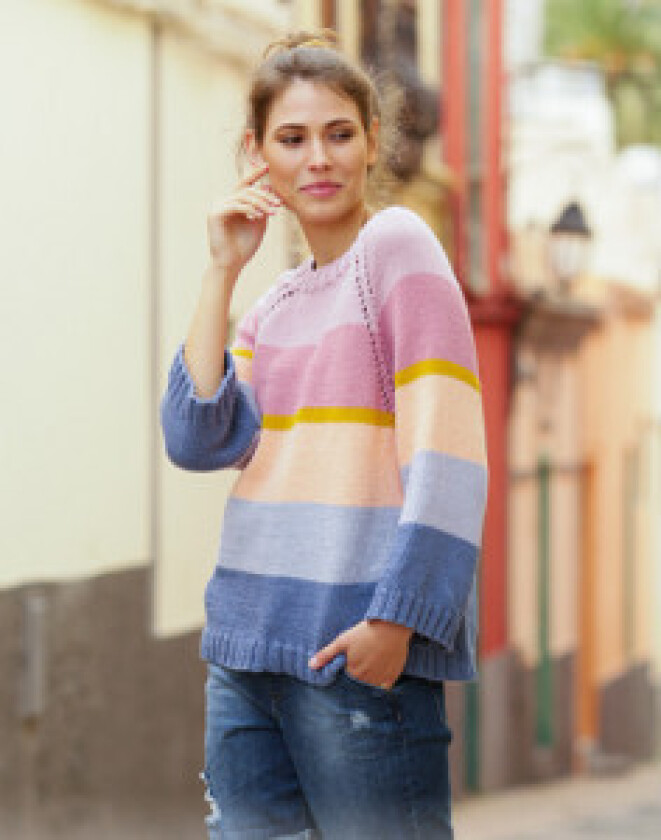 Â Sonora Sunrise Sweater av DROPS Design - Genser Strikkeoppskrift str. - XXX-Large