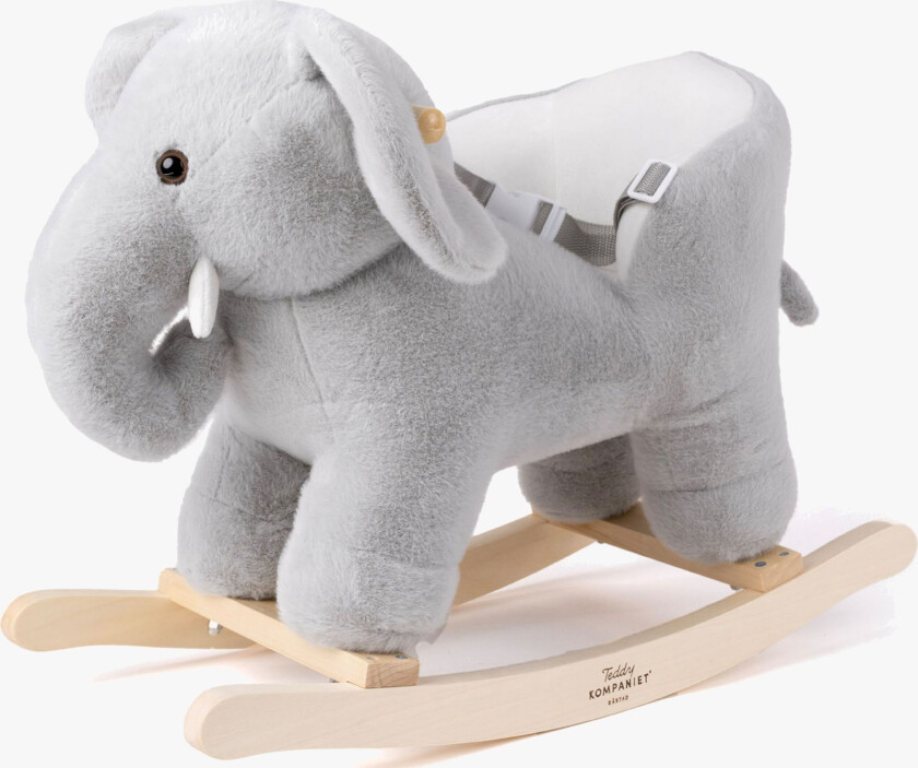 Gyngedyr Elefant Baby - Gyngedyr - Polyester,Tre