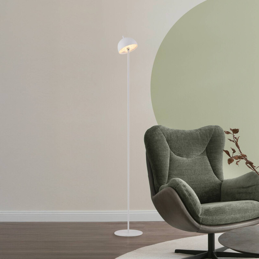 LED-batteridrevet gulvlampe Bellies, hvit, IP54