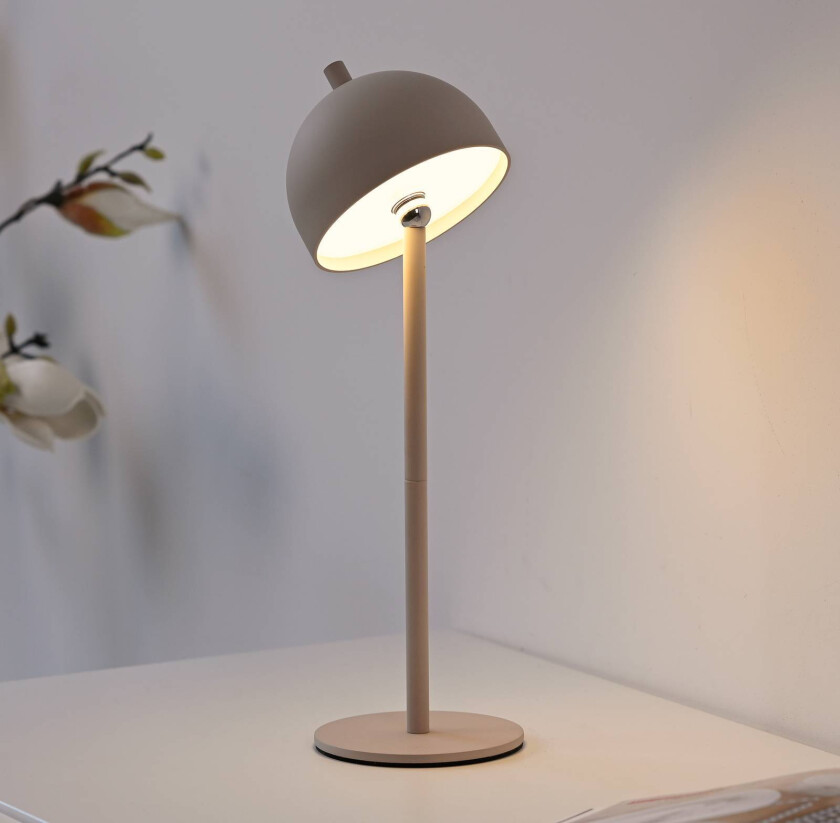 LED-batteridrevet bordlampe Bellies, Sandbrise, IP54