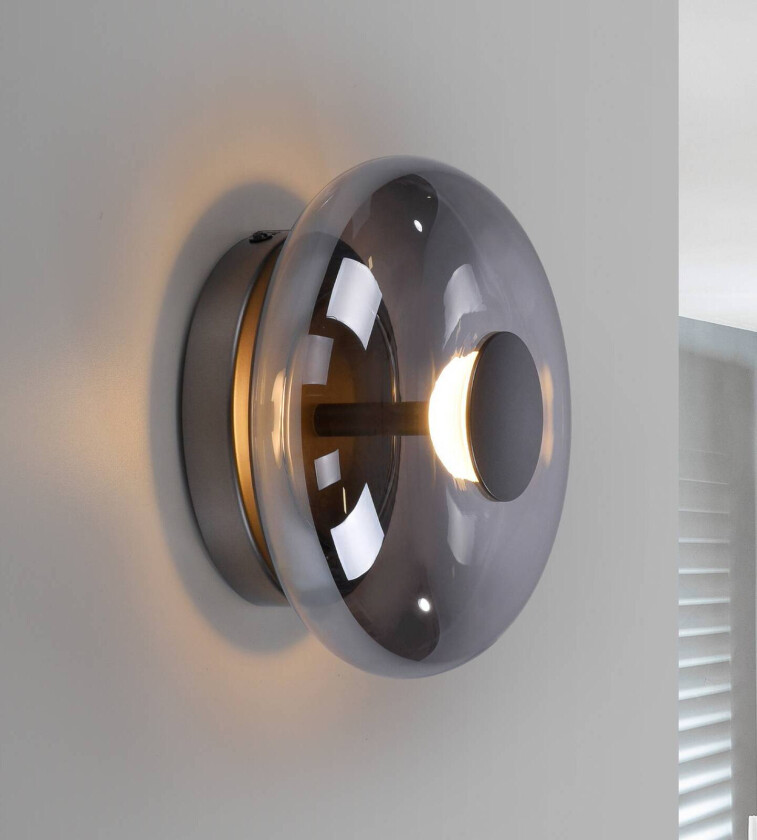 SCHÖNER WOHNEN LED-taklampe Posh, røkt glass, 3000 K