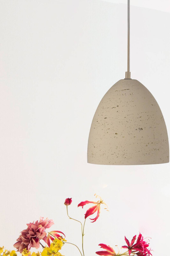 hengelampe Traventa, beige, Ø 21 cm, E27