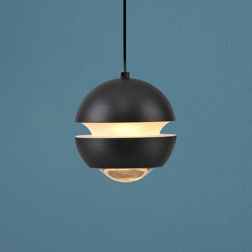 LED-hengelampe Lini, svart, 1 lyskilde, 3.000K