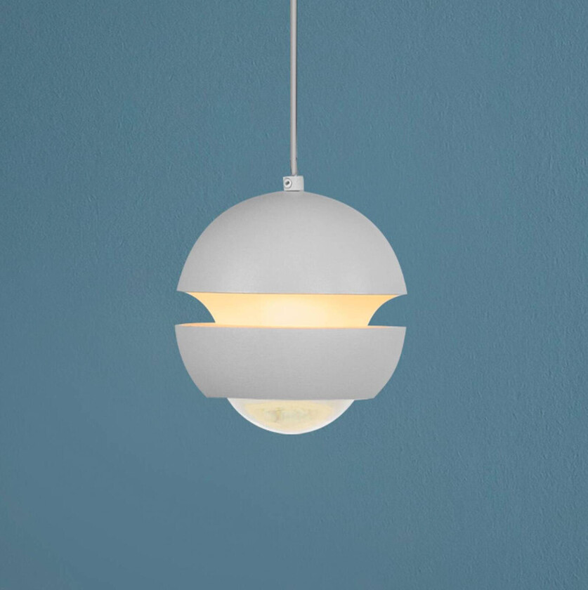 SCHÖNER WOHNEN LED-hengelampe Lini, hvit, 1 lyskilde, 3.000 K