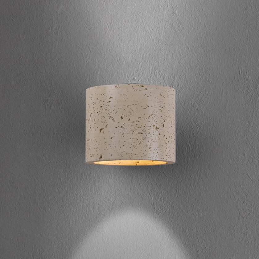 SCHÖNER WOHNEN Vegglampe Traventa, beige, opp/ned, G9