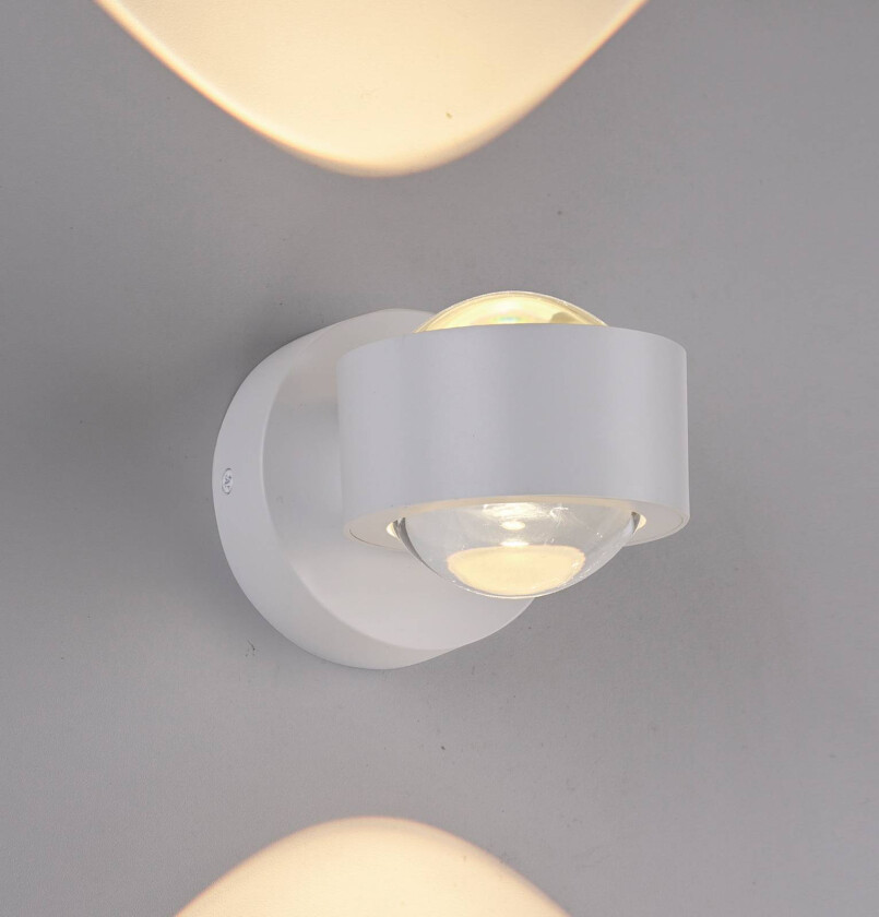 LED-vegglampe Chia, hvit, 3000 K, opp/ned