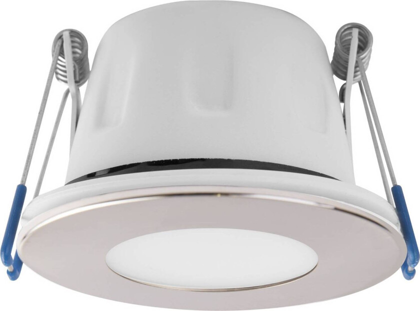 MEGAMAN LED innfelt spot Tego Slim, 4000 K, nikkel, IP65, 1 stk.