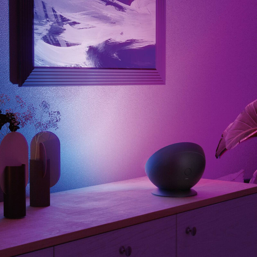 Smart LED-bordlampe, svart WLAN, RGBW, dimbar