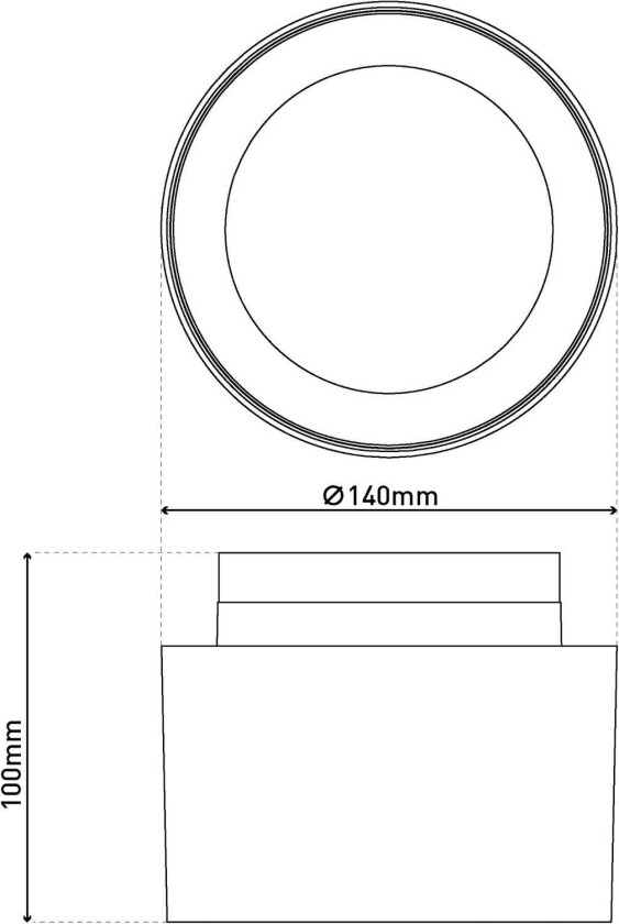 LED-downlight Trimes, Ø 14 cm, svart, CCT, trinnvis dimbar