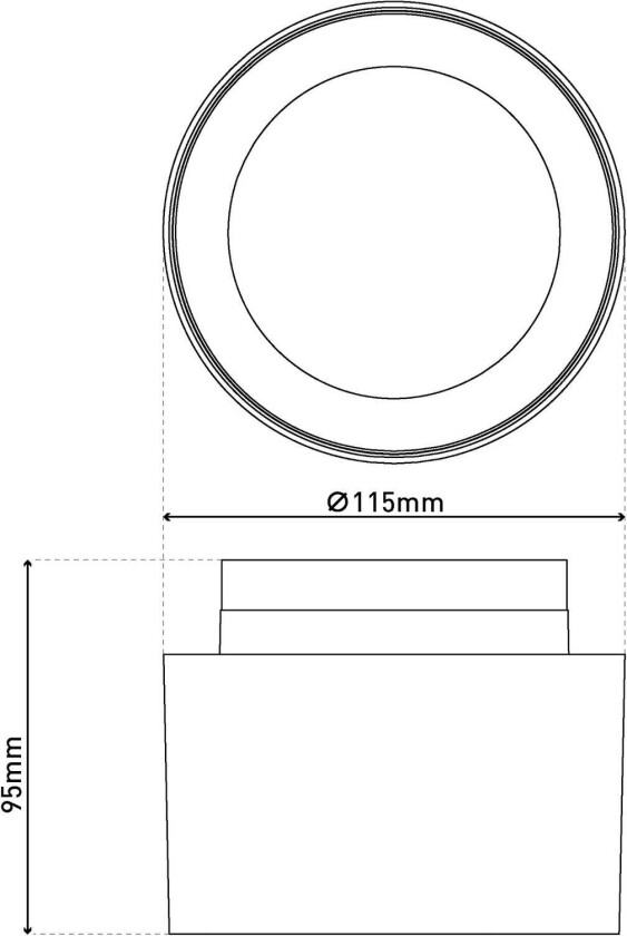 LED-downlight Trimes, Ø 11,5 cm, svart, CCT, trinnvis dimbar
